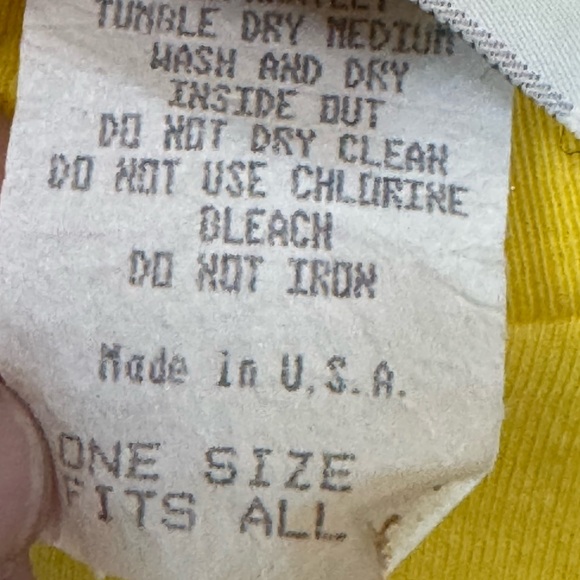 Vintage Eyes On California 90s Yellow OS Women’s Beach Retro T-Shirt MINTY RARE - Picture 6 of 6